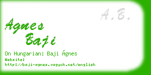 agnes baji business card